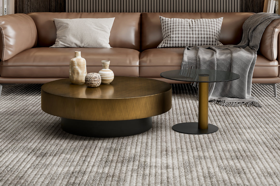 Cassidy Nesting Coffee Table Set with Tempered Glass Top Side Table