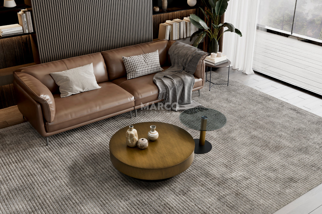 Cassidy Nesting Coffee Table Set with Tempered Glass Top Side Table