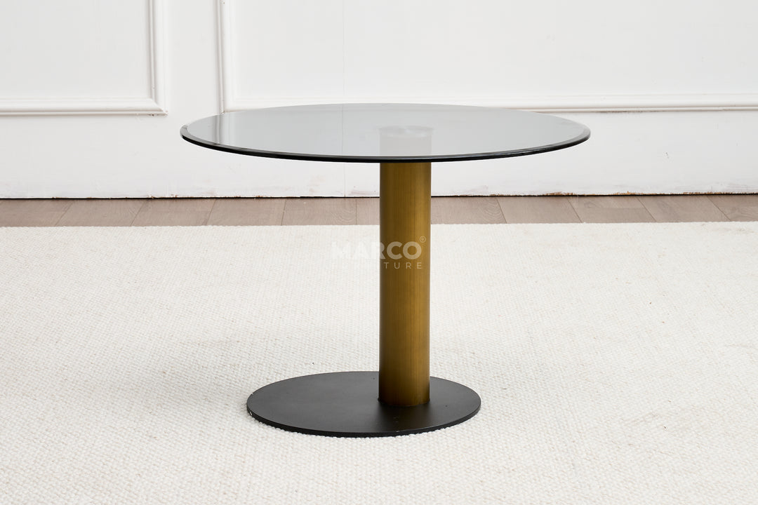 Cassidy Nesting Coffee Table Set with Tempered Glass Top Side Table