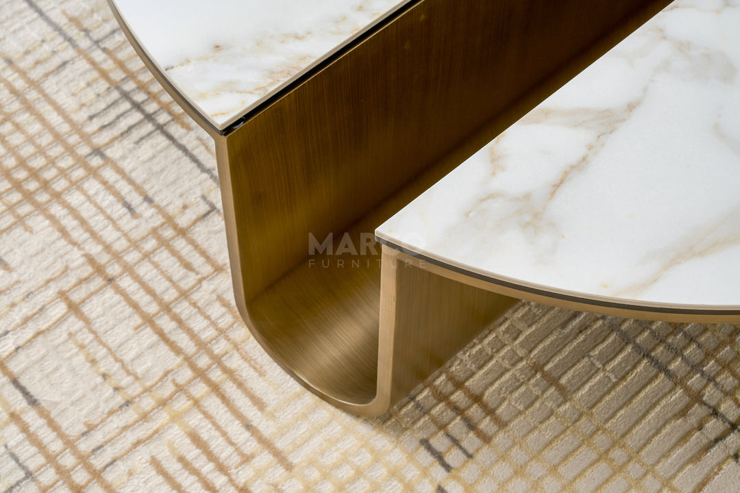 Catalina Sintered Stone Top Designer Coffee Table