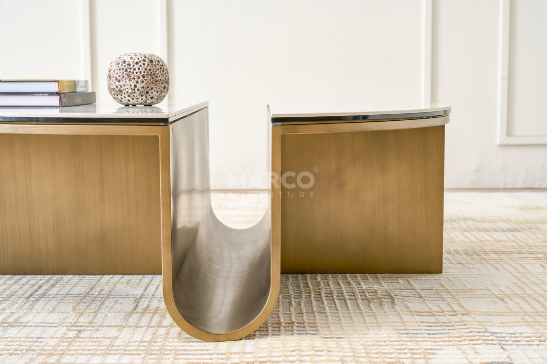 Catalina Sintered Stone Top Designer Coffee Table