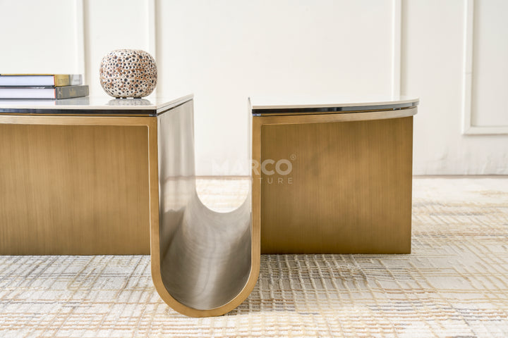 Catalina Sintered Stone Top Designer Coffee Table