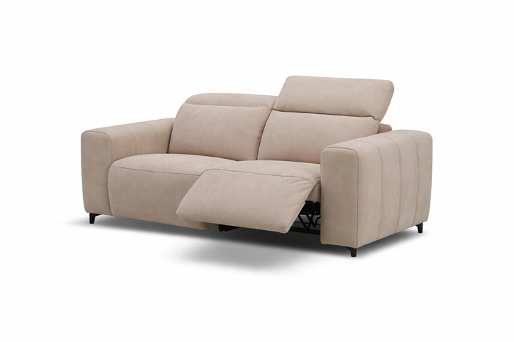 Arizona Leather Recliner Sofa with Chaise & Adjustable Headrests