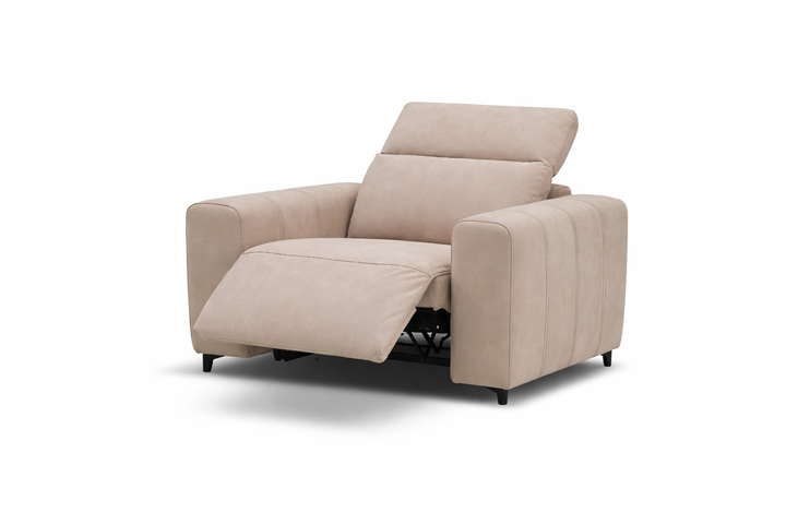 Arizona Leather Recliner Sofa with Chaise & Adjustable Headrests