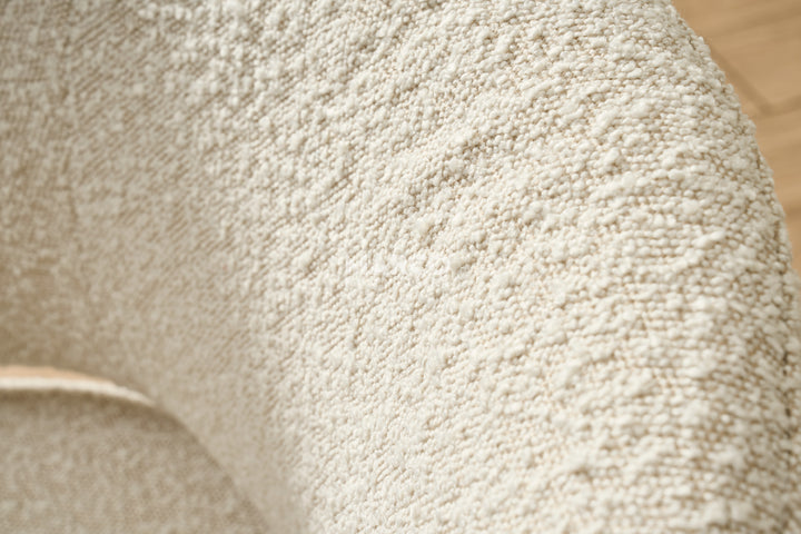 Chloe Boucle Dining Chair - Bronze Legs