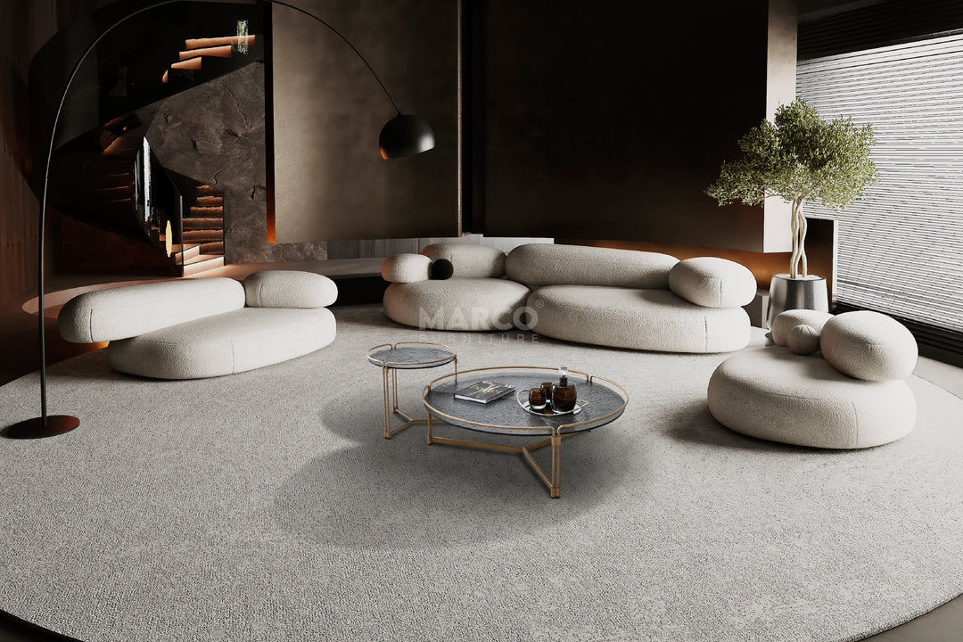 Copenhagen Ripple Glass Top Coffee Table