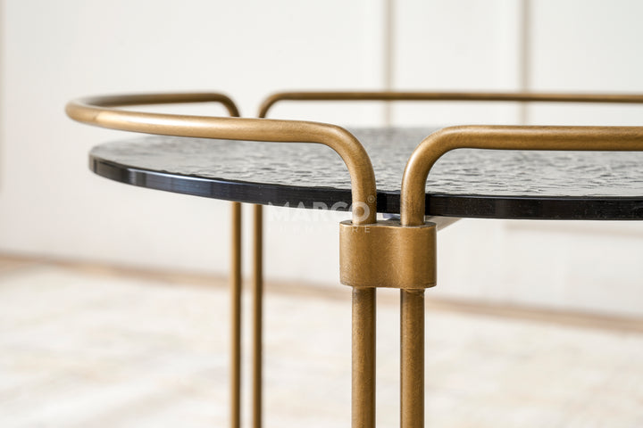 Copenhagen Ripple Glass Top Coffee Table