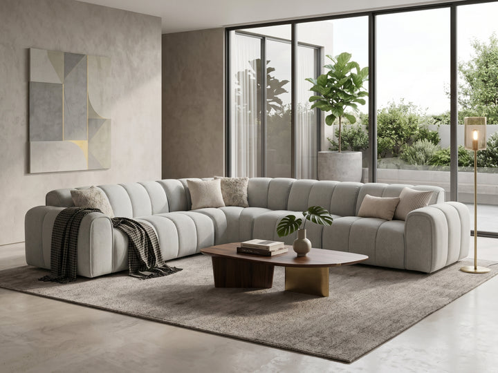 Denver Modular Corner Lounge – Modern Fabric Sectional Sofa