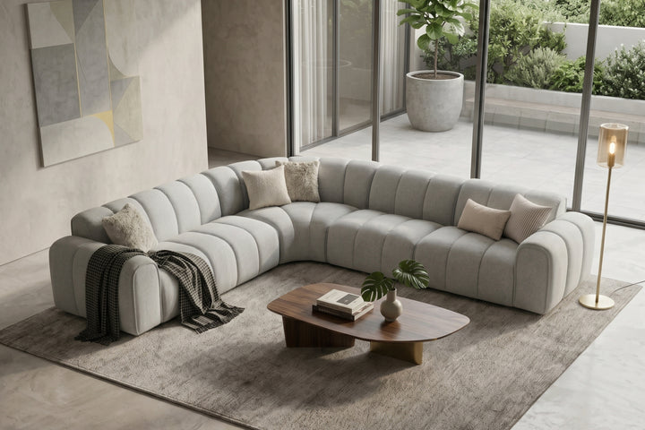 Denver Modular Corner Lounge – Modern Fabric Sectional Sofa
