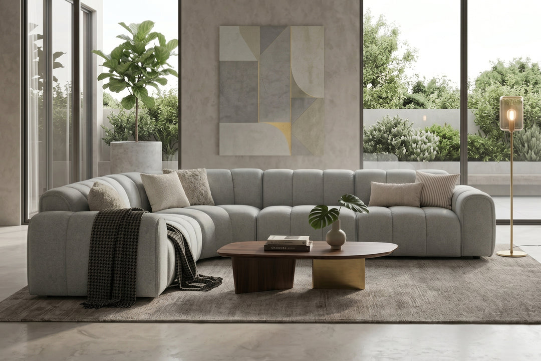 Denver Modular Corner Lounge – Modern Fabric Sectional Sofa