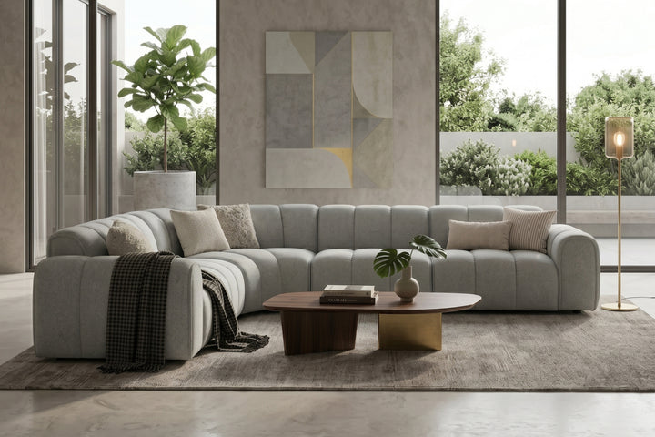 Denver Modular Corner Lounge – Modern Fabric Sectional Sofa