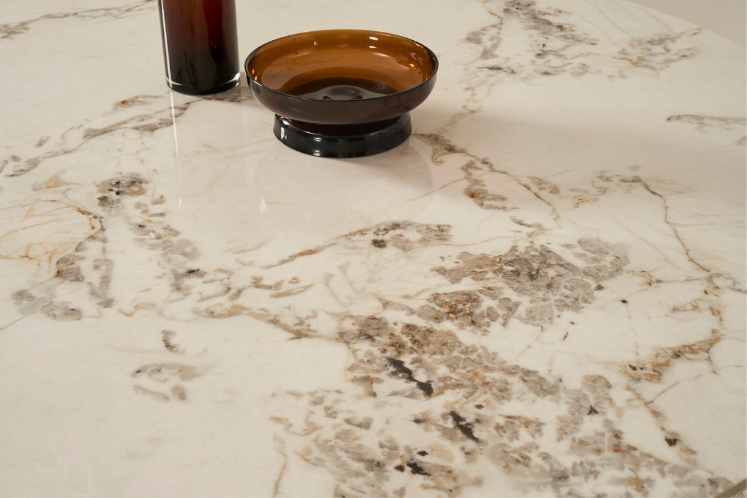 Mont Blanc Sintered Stone Round Coffee Table