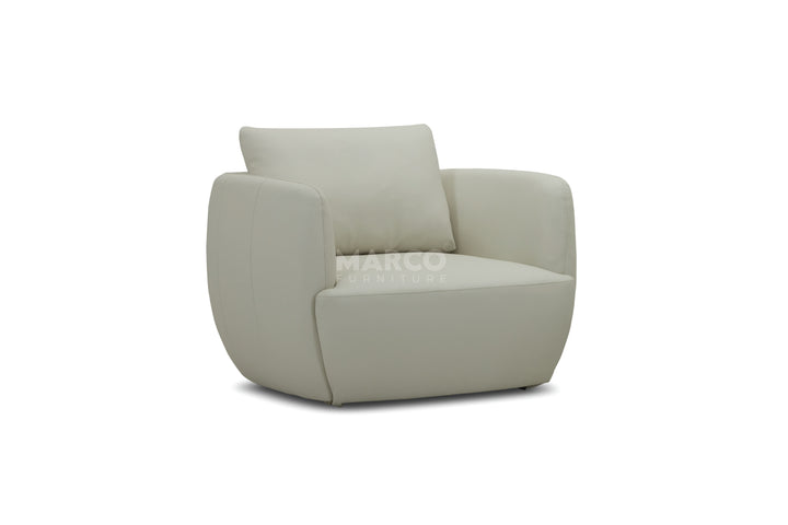Green armchair on a white background