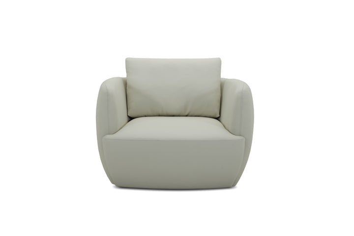 Light green armchair on a white background