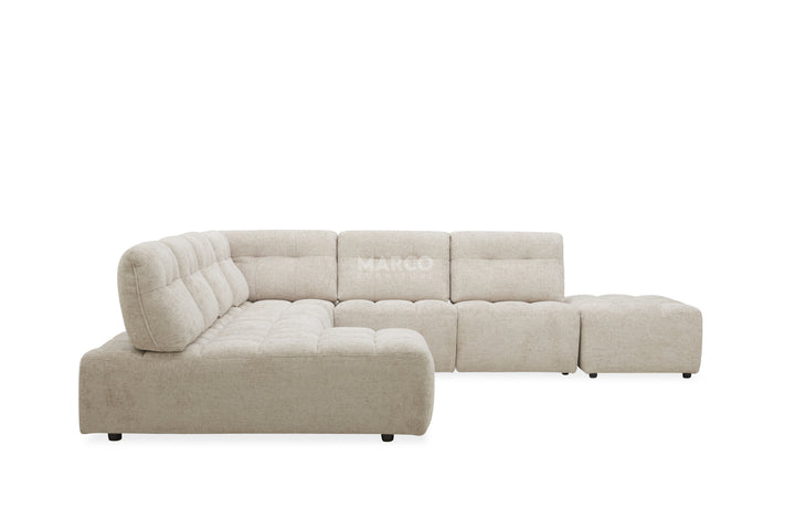 Beige sectional sofa with 'Kole' branding on a white background