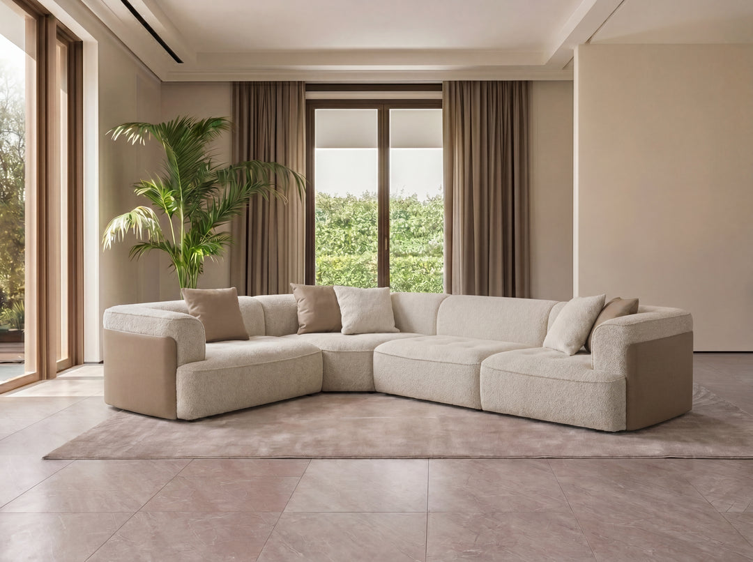 Emporium Modular Corner Lounge – Woven Fabric Chaise Lounge