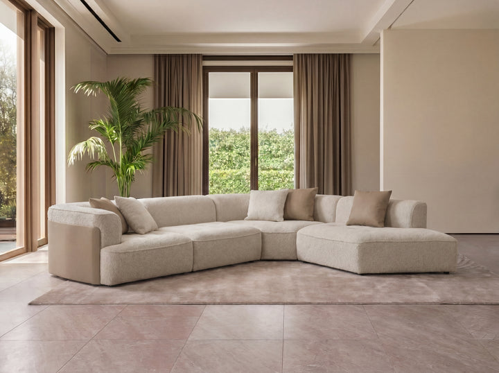 Emporium Modular Corner Lounge – Woven Fabric Chaise Lounge