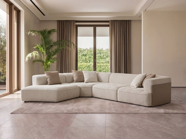 Emporium Modular Corner Lounge – Woven Fabric Chaise Lounge