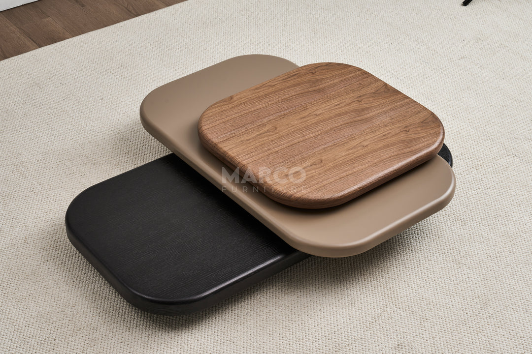 Egmont 3-Layers Stylish Coffee Table with Rotatable Top