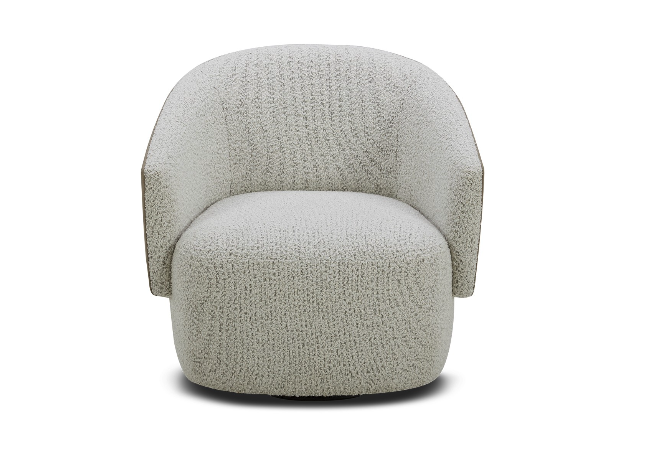 Textured swivel chair on a white background
