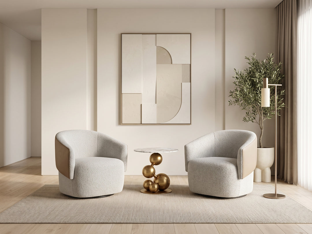 Emporium Woven Fabric Ascent Swivel Armchair