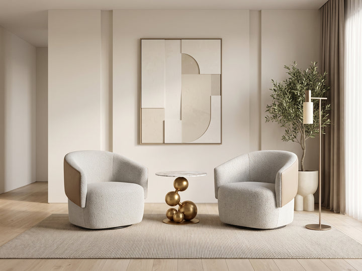 Emporium Woven Fabric Ascent Swivel Armchair