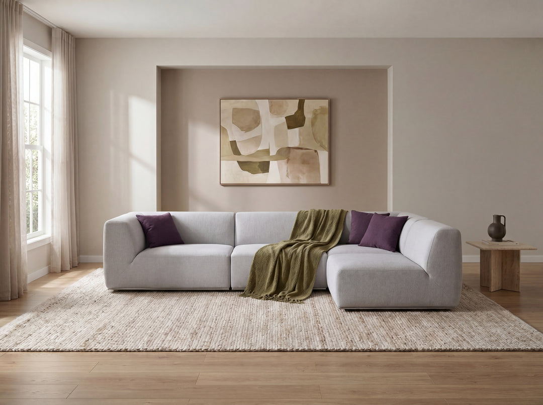 Florence Modular Lounge Sofa – Low Profile Sectional with Ottoman
