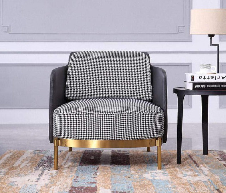 Finch Houndstooth Accent Arm Chair