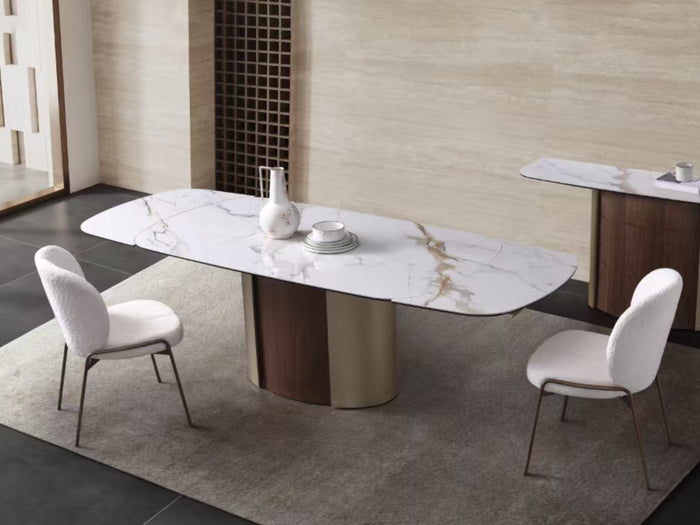 Forma Bella Sintered Stone Extendable Dining Table