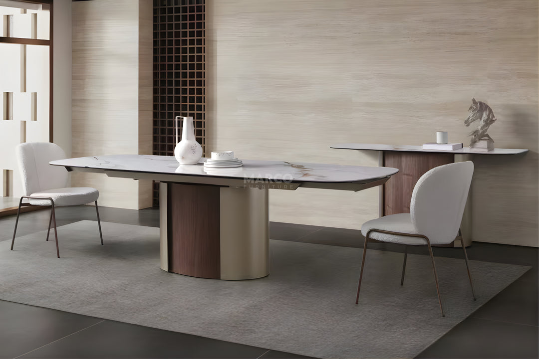 Forma Bella Sintered Stone Extendable Dining Table