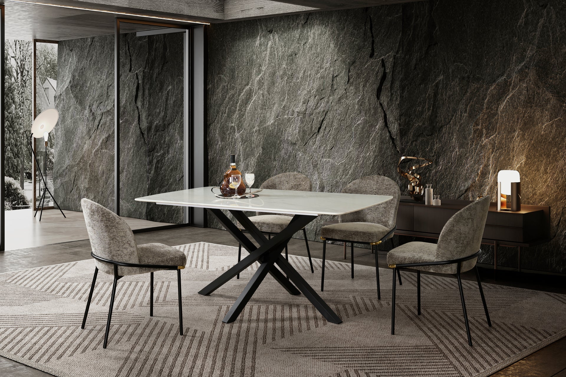 Galaxy Marble Dining Table