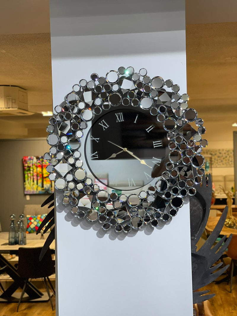 Glasgow Roman Numeral Mirror Wall Clock, 60cm