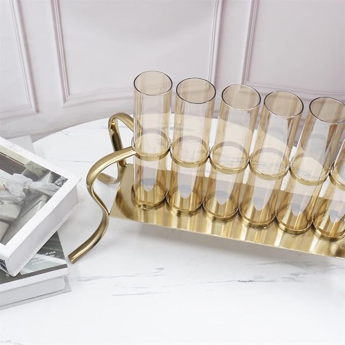 Gold Multi-Tube Candle Holder