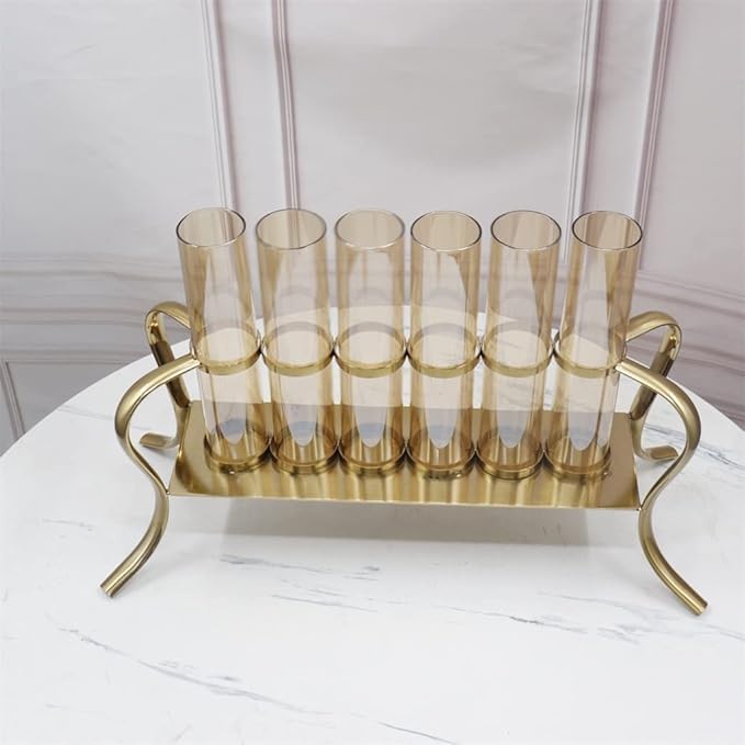 Gold Multi-Tube Candle Holder