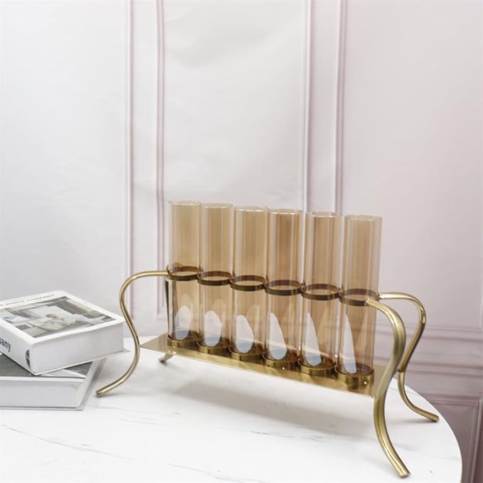 Gold Multi-Tube Candle Holder
