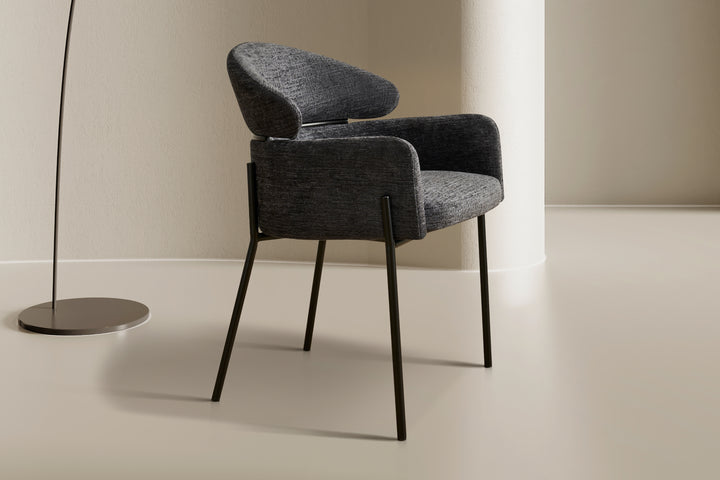 Hallie Textured Fabric Dining Chair