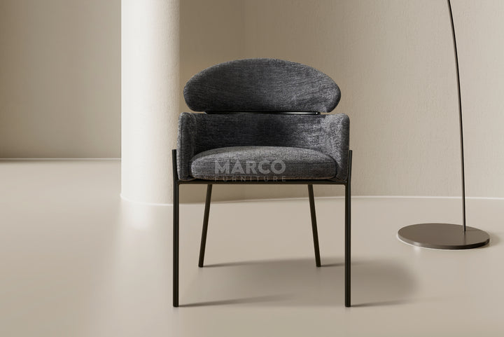 Hallie Textured Fabric Dining Chair