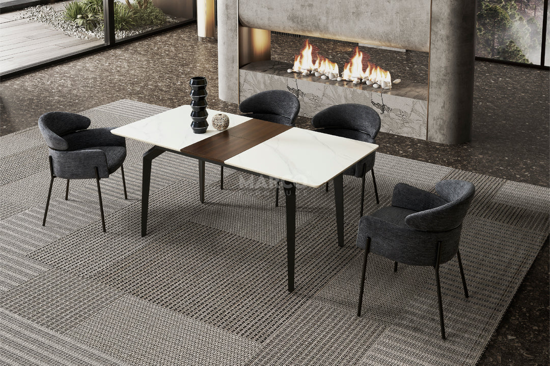 Hallie Textured Fabric Dining Chair