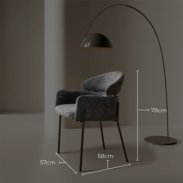 Hallie Textured Fabric Dining Chair