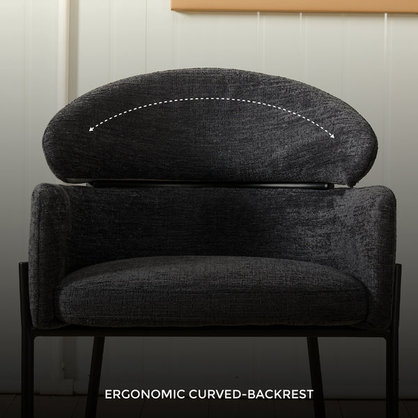 Hallie Textured Fabric Dining Chair