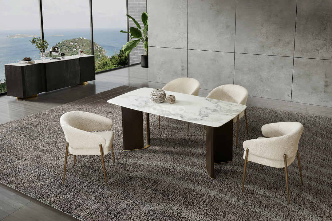 Henry Microlite Stone Top Dining Table