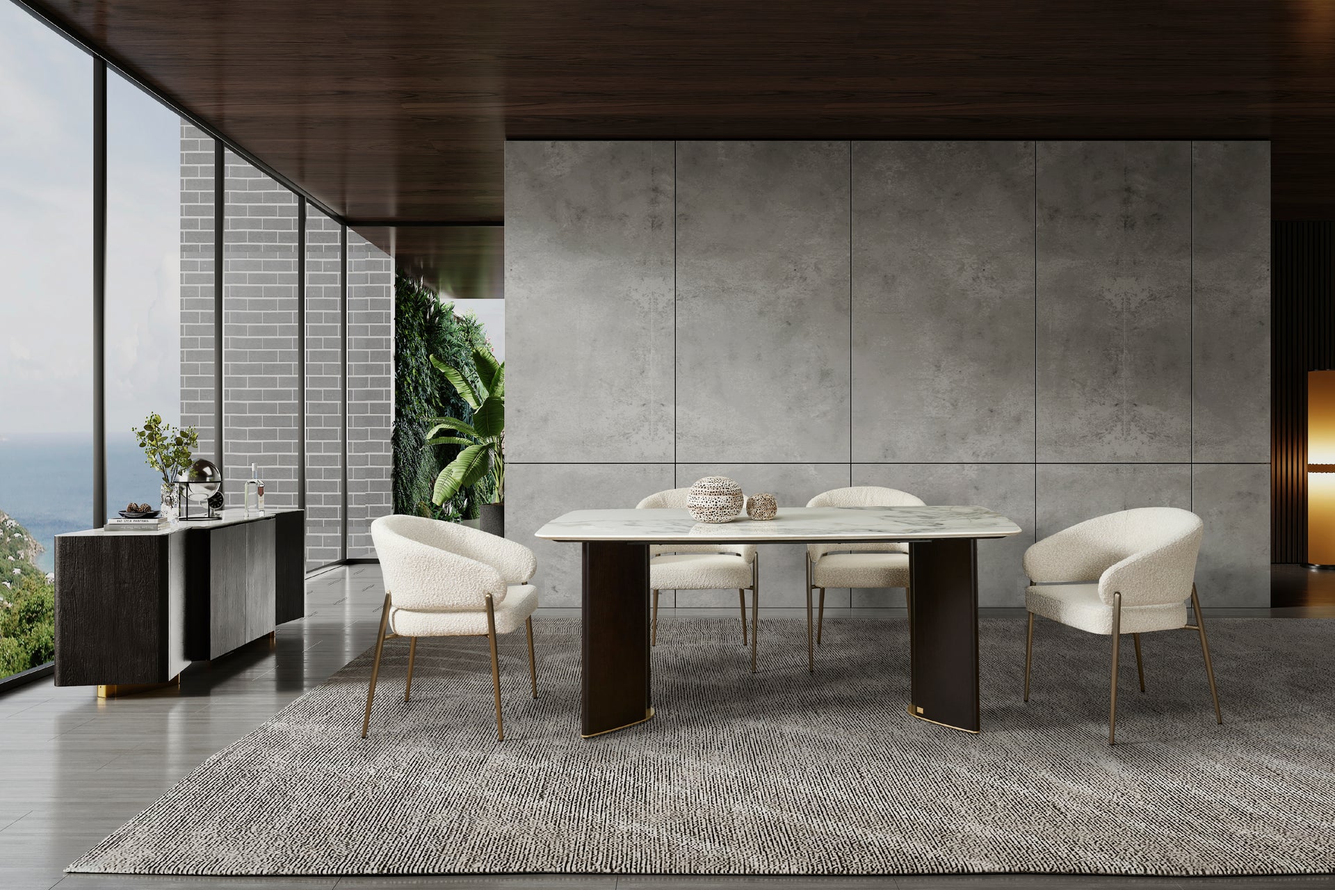 Henry Microlite Stone Top Dining Table