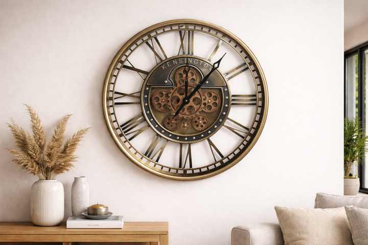 Heritage Moving Gear Roman Wall Clock (53cm)