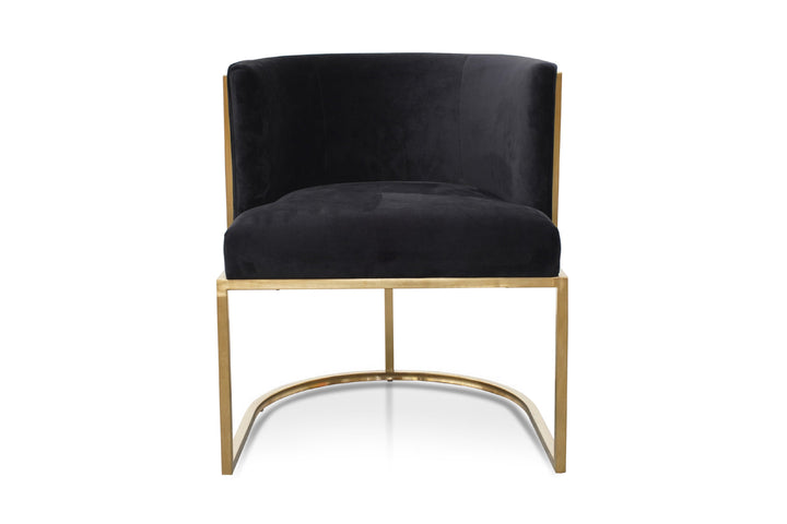 Honeycomb Back Velvet Dining Chair – Modern Accent Chair
