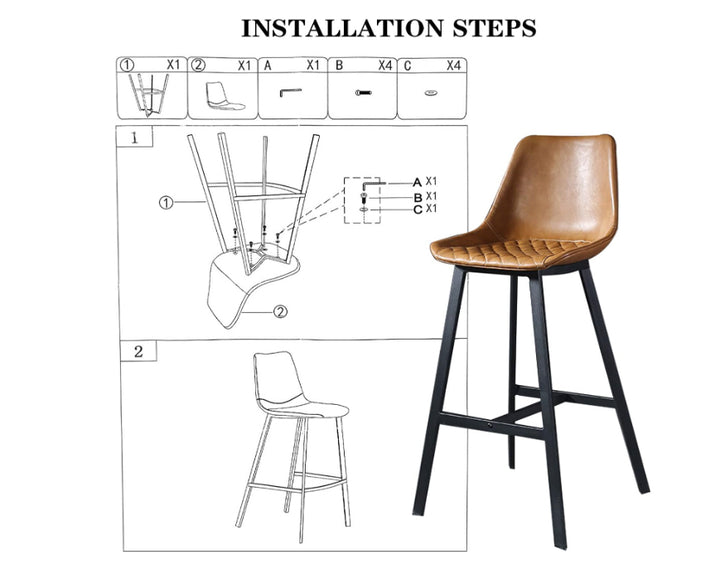 Jude Bar Stool Vintage Brown 4