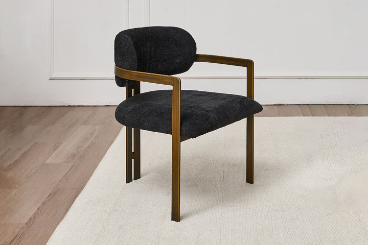 Julio Boucle Dining Chair (Black)