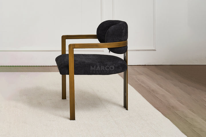 Julio Boucle Dining Chair (Black)