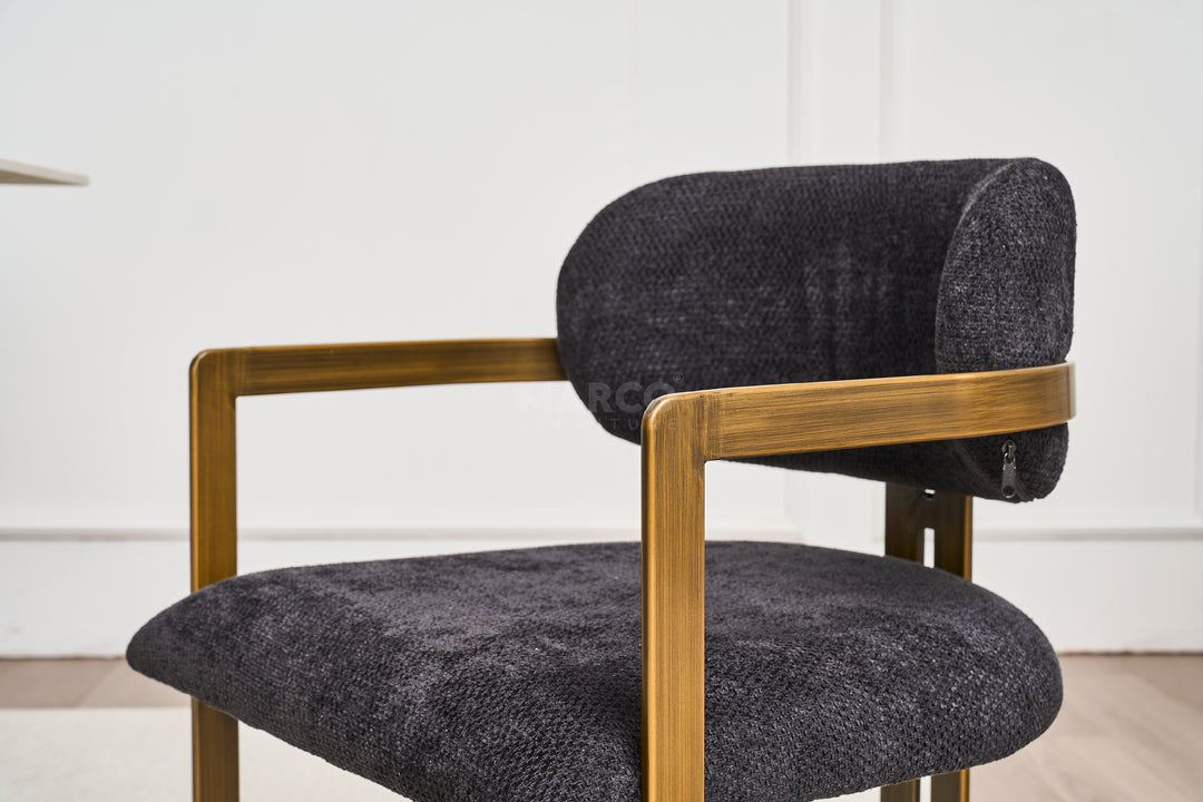 Julio Boucle Dining Chair (Black)