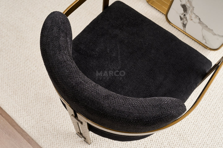 Julio Boucle Dining Chair (Black)