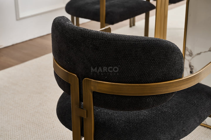 Julio Boucle Dining Chair (Black)